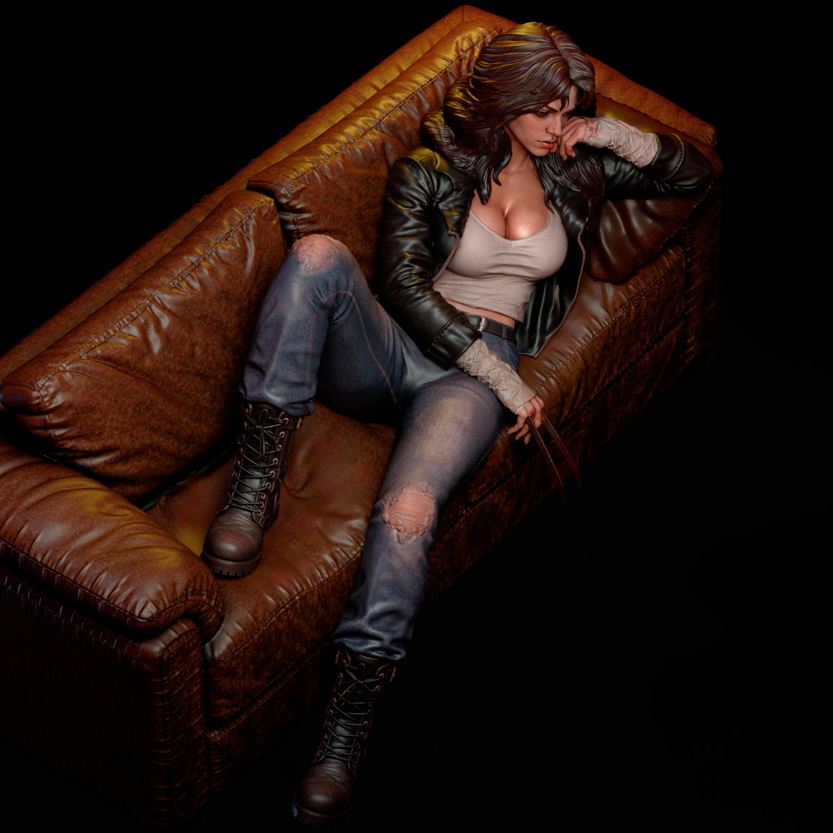 X-23 Statue 3D-Printed Kit