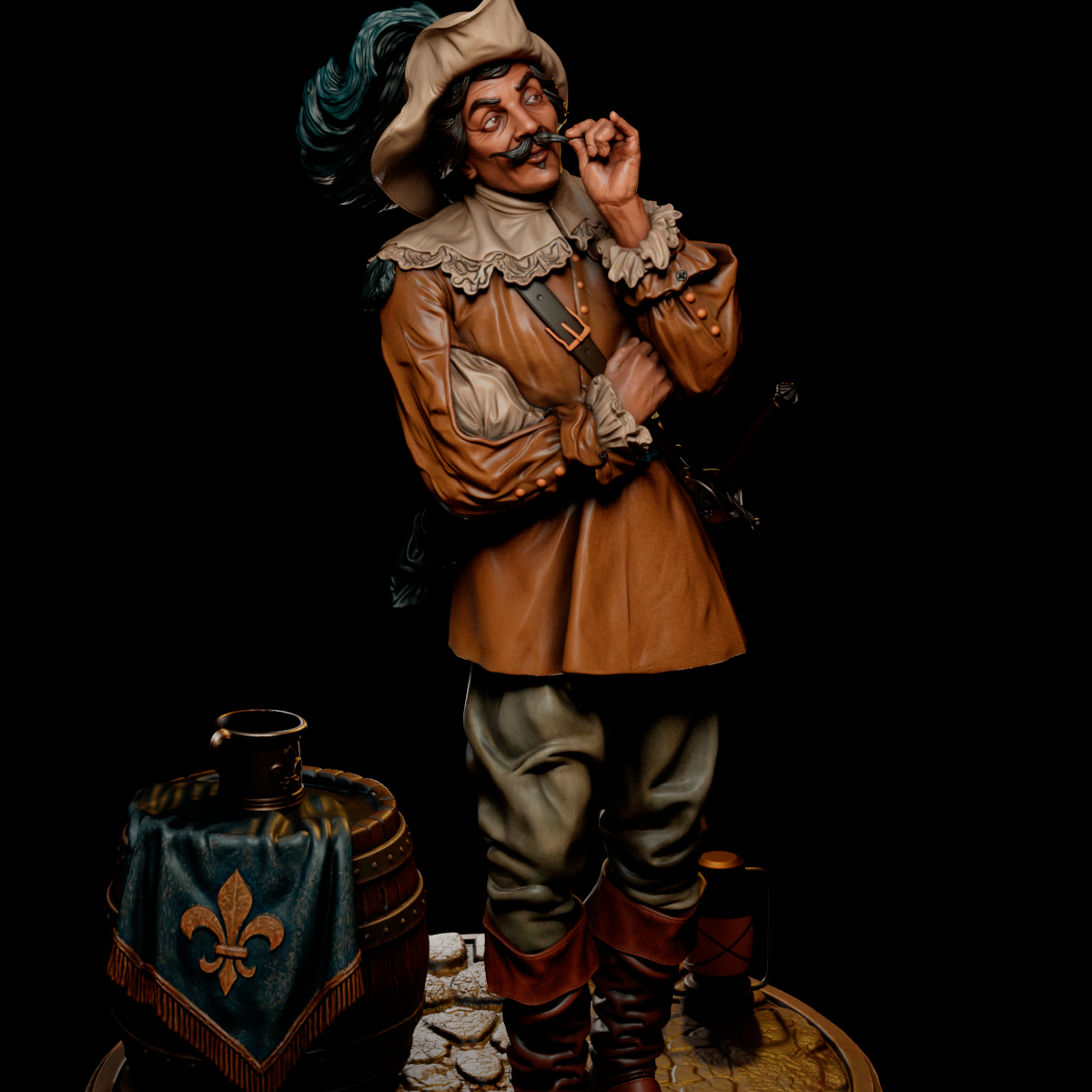Musketeer Statue 3D-Printed Kit