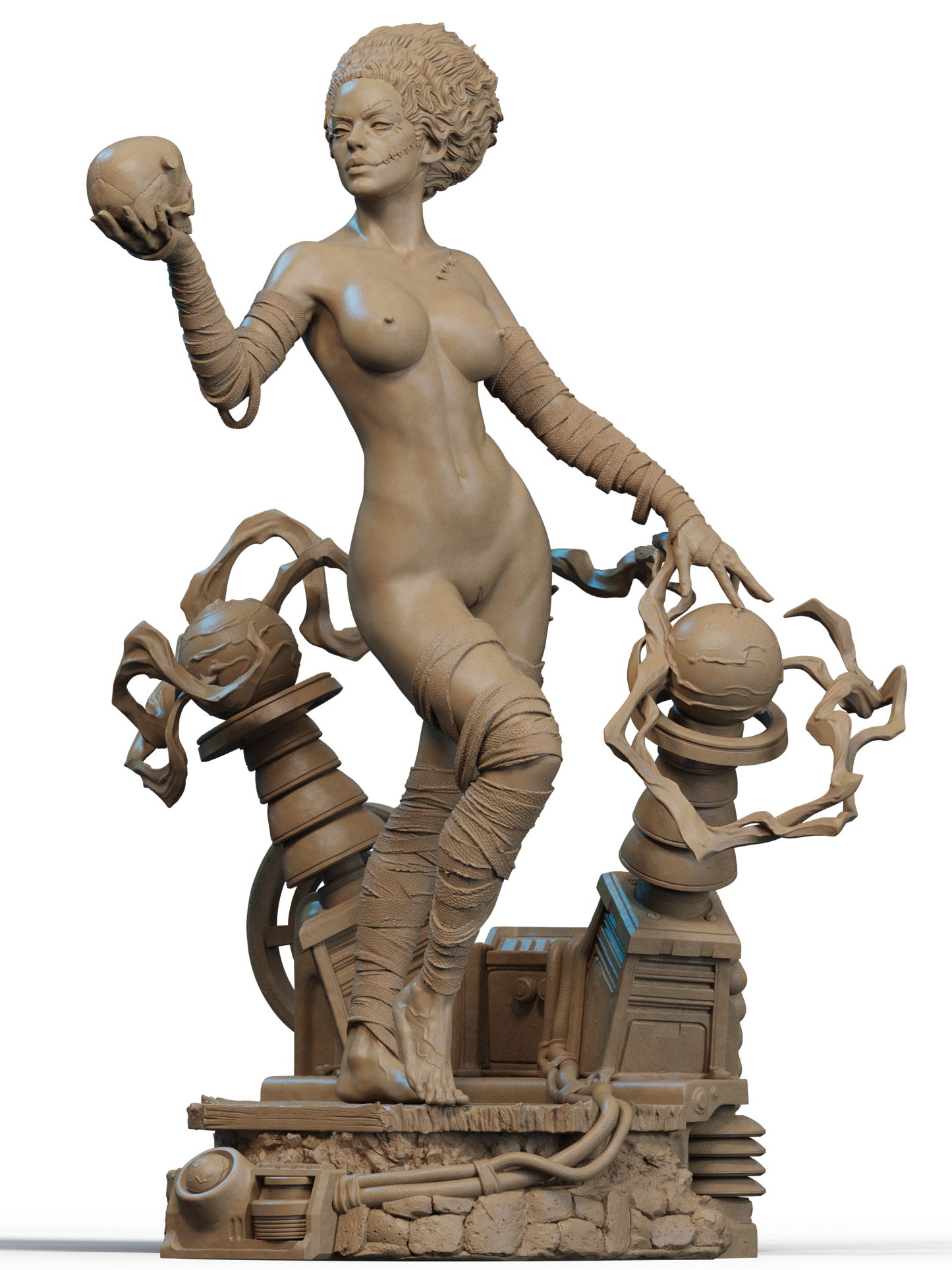 Frankenstein's Bride Statue 3D-Printed Kit