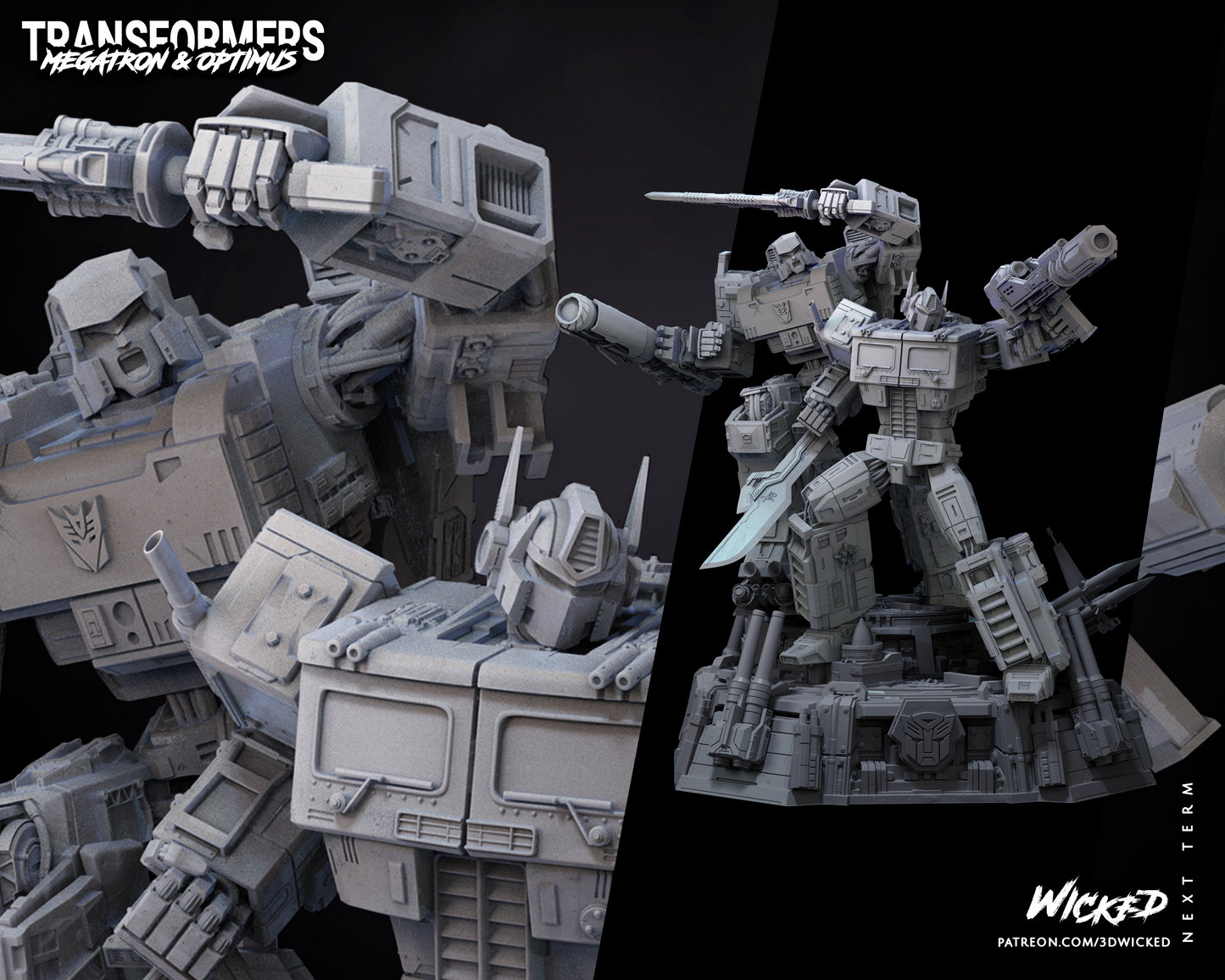 Optimus Prime And Megatron Diorama