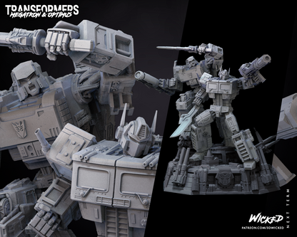 Optimus Prime And Megatron Diorama