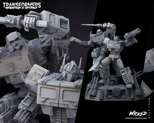 Optimus Prime And Megatron Diorama