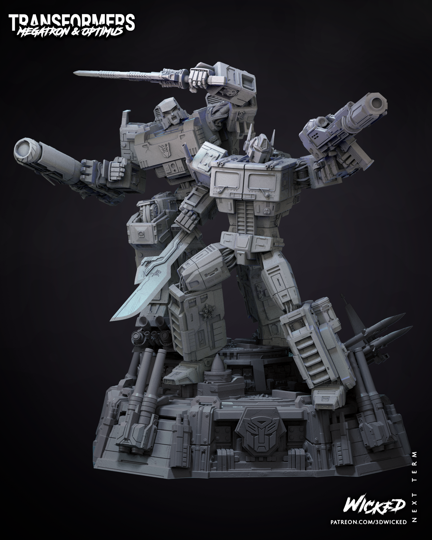 Optimus Prime And Megatron Diorama