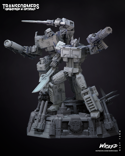 Optimus Prime And Megatron Diorama
