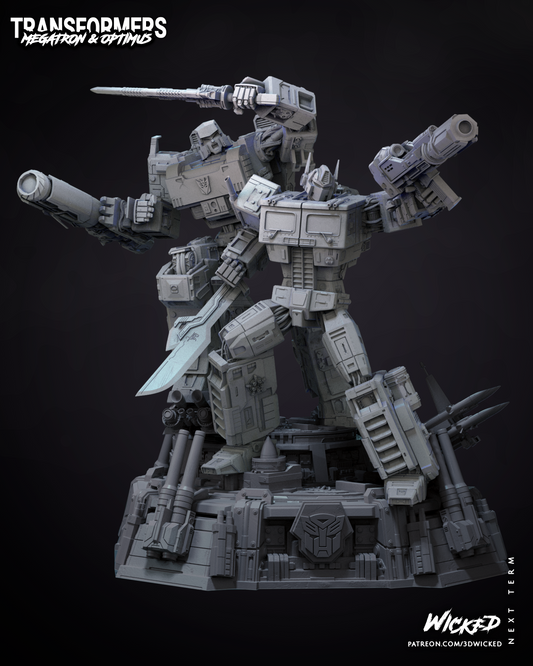Optimus Prime And Megatron Diorama