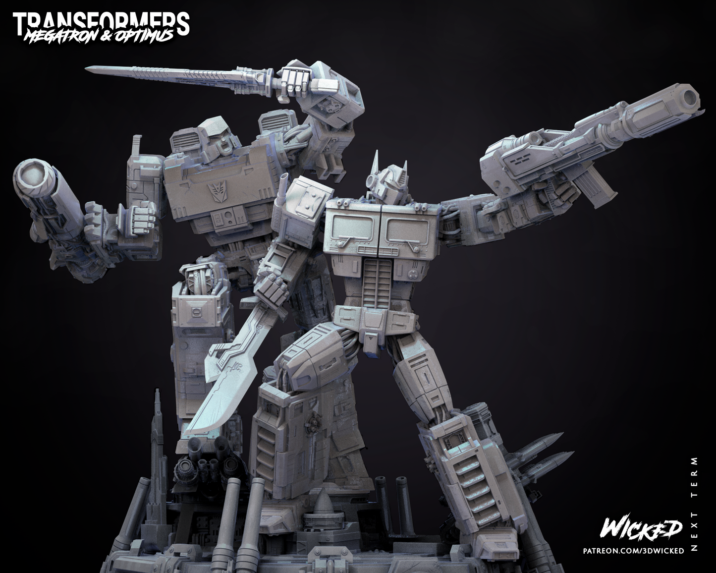 Optimus Prime And Megatron Diorama