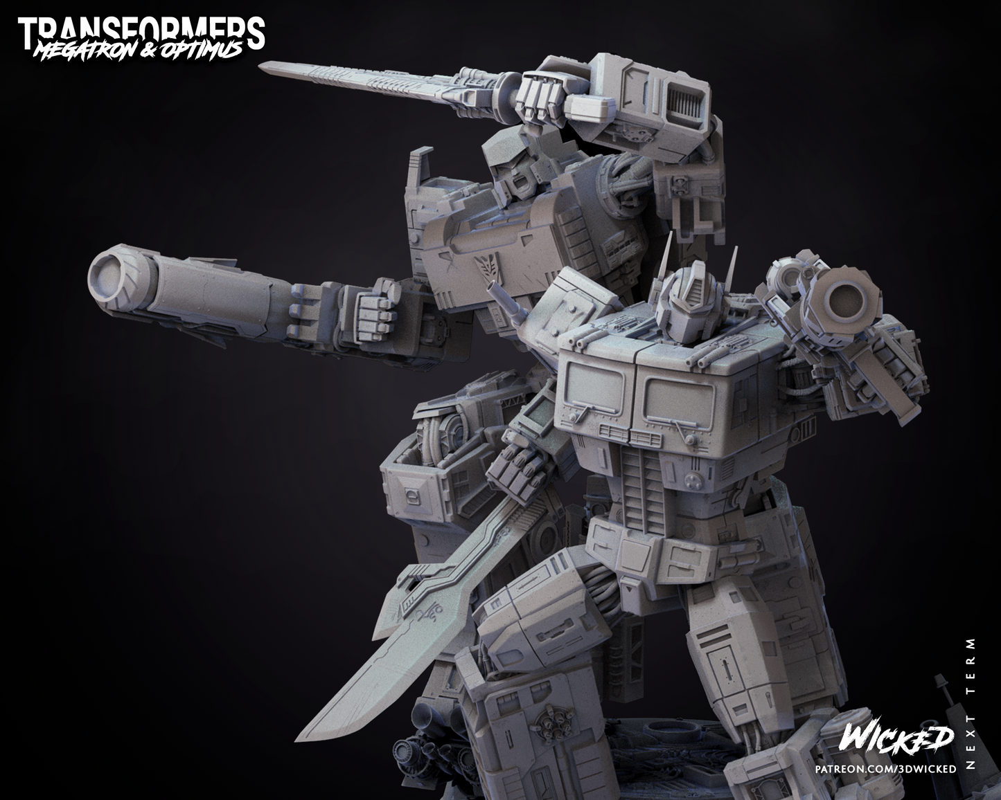 Optimus Prime And Megatron Diorama