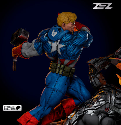 Captain America Statue 3D-Printed Kit