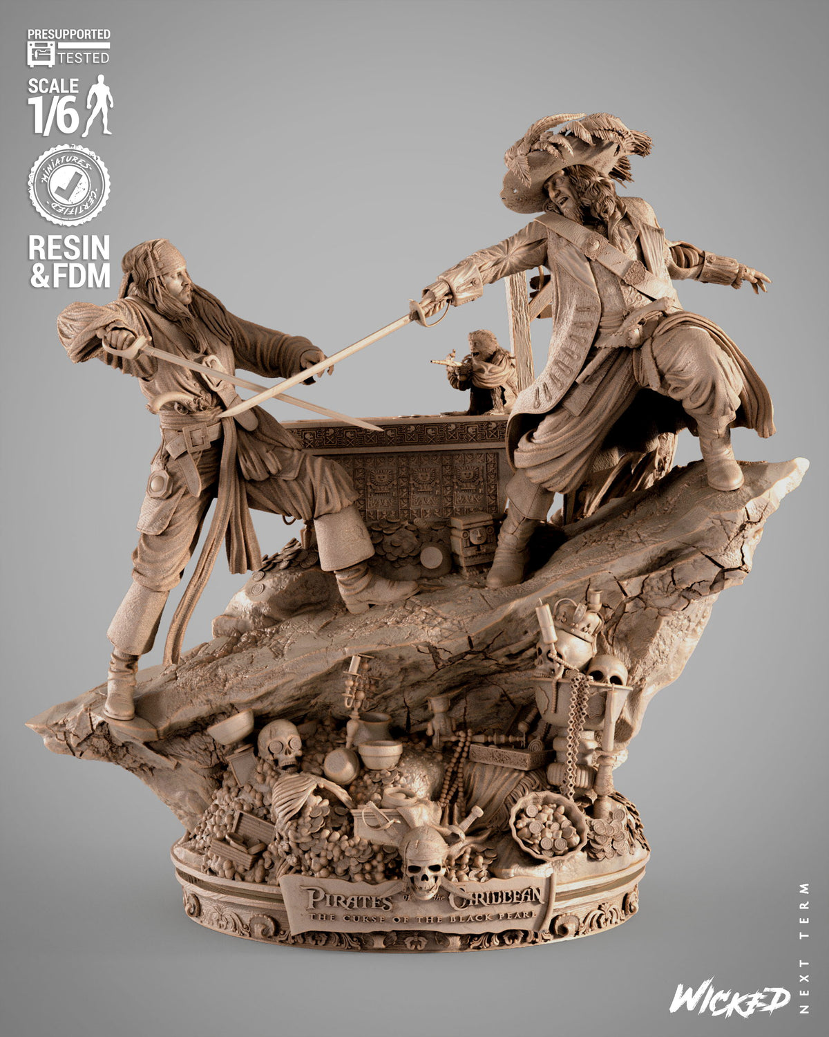 Jack Sparrow & Hector Barbossa Diorama