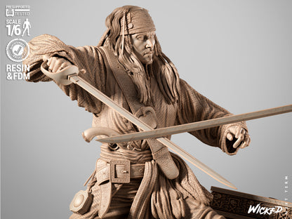 Jack Sparrow & Hector Barbossa Diorama