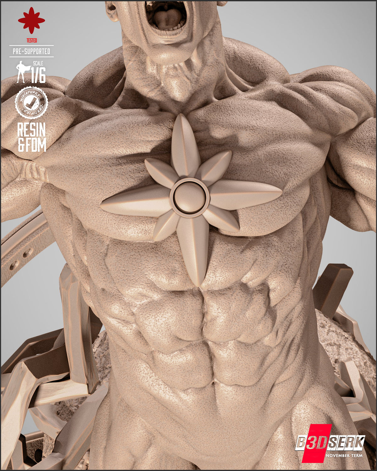 Captain Atom Statue 3D-Printed Kit
