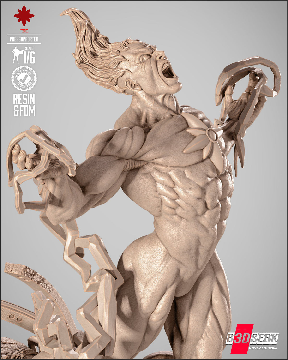 Captain Atom Statue 3D-Printed Kit