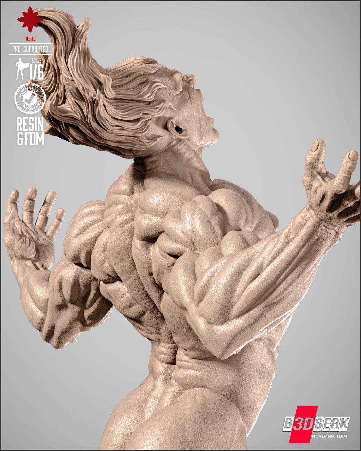 Captain Atom Statue 3D-Printed Kit
