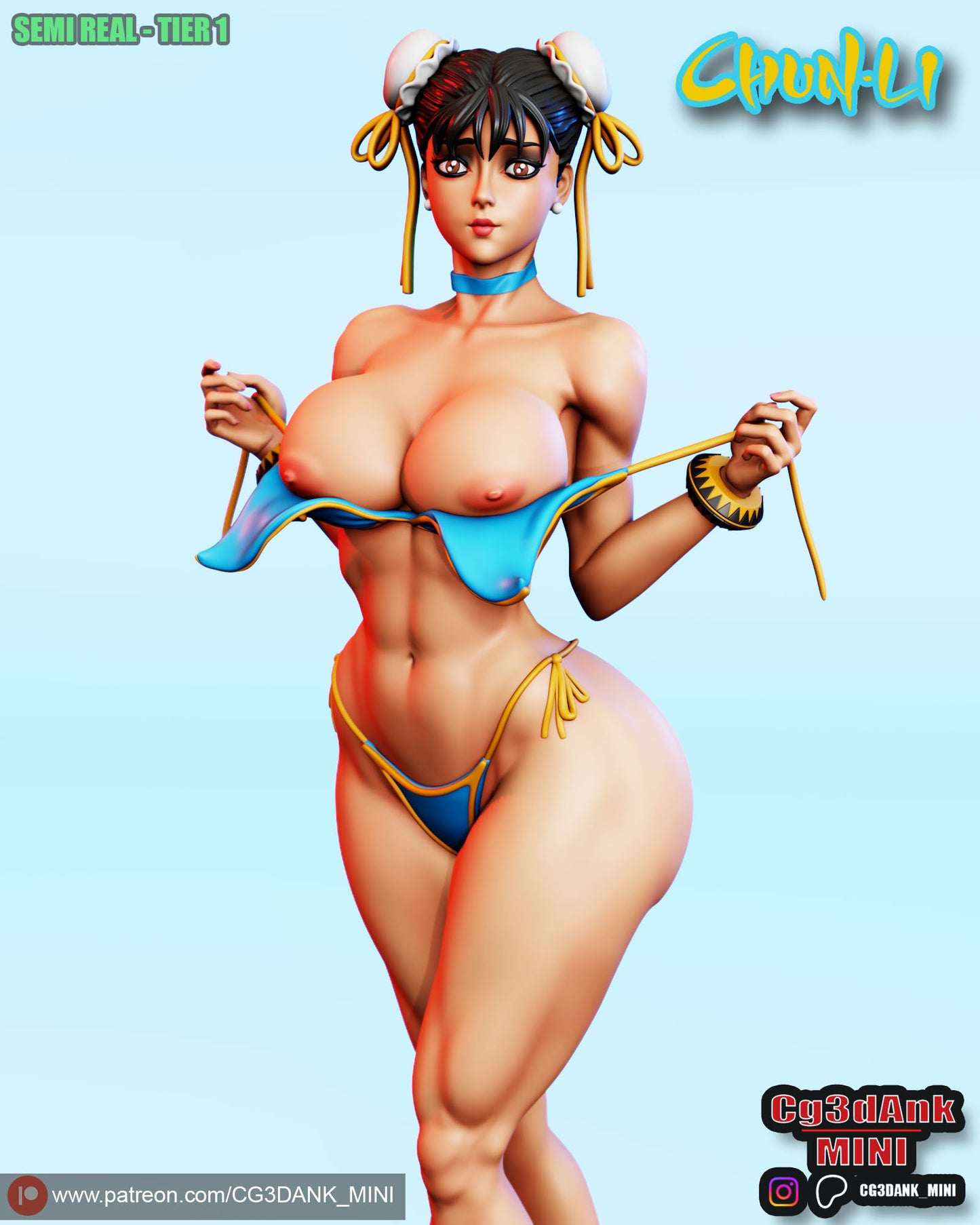 Chun-Li Statue 3D-Printed Kit