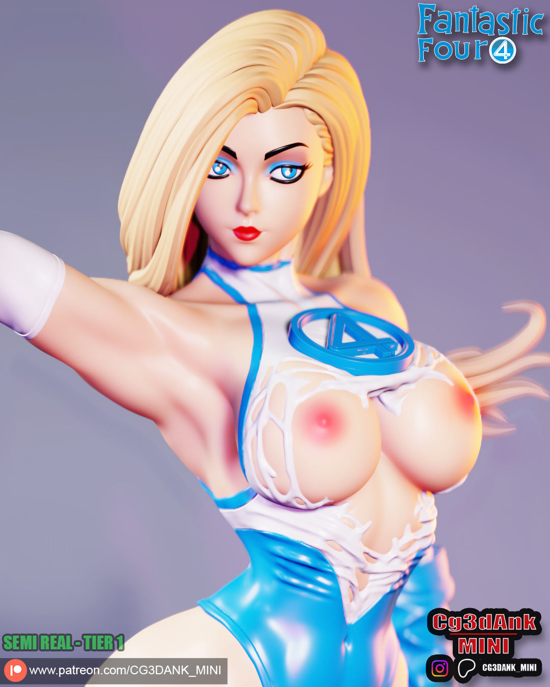 Invisible Girl Statue 3D-Printed Kit