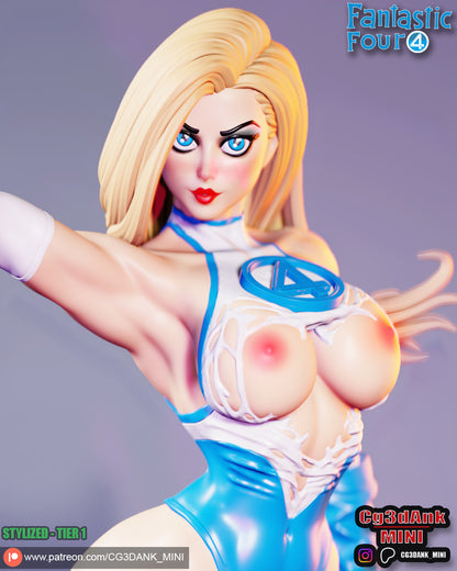Invisible Girl Statue 3D-Printed Kit