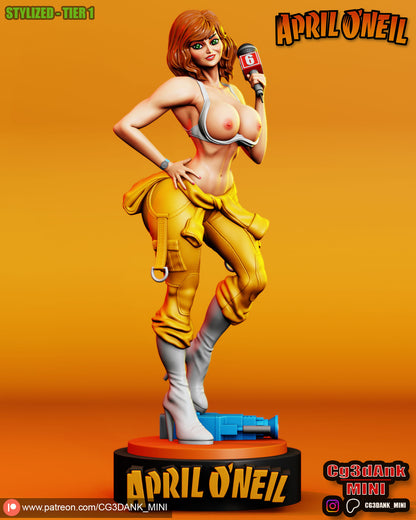 April O'Neil Statue 3D-Printed Kit