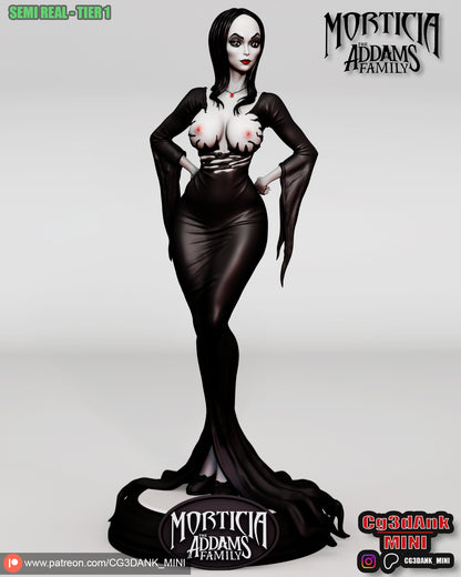 Morticia Addams Statue 3D-Printed Kit