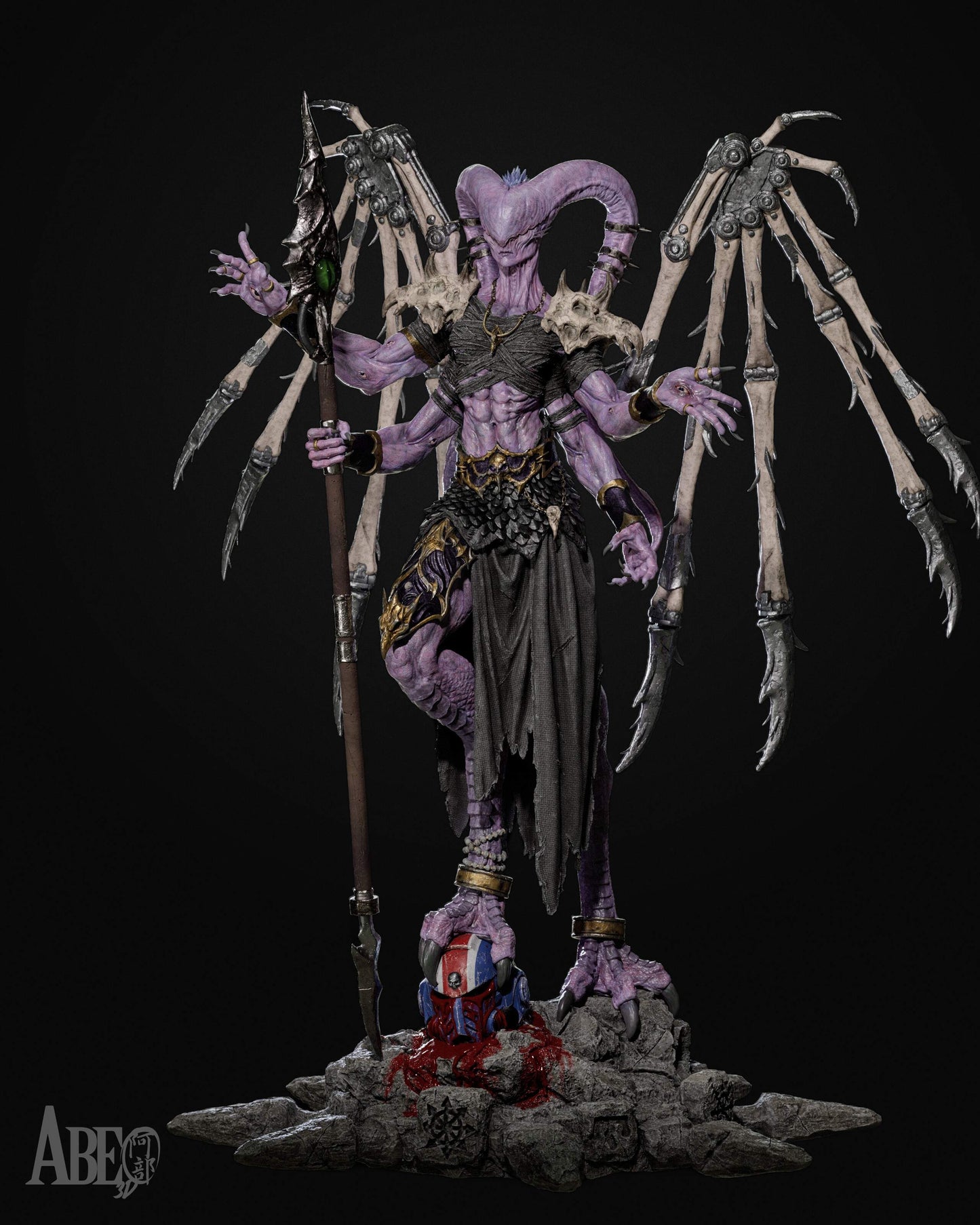 Ninefold Sorcerer Statue 3D-Printed Kit