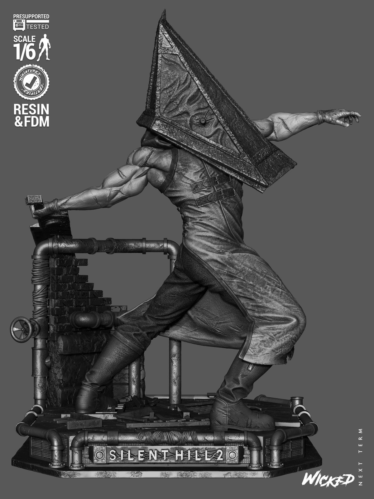 Pyramid Head Statue 3D-Printed Kit