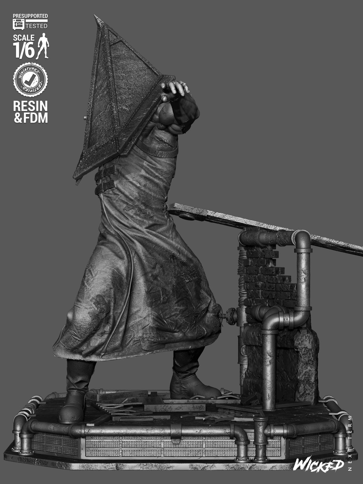 Pyramid Head Statue 3D-Printed Kit