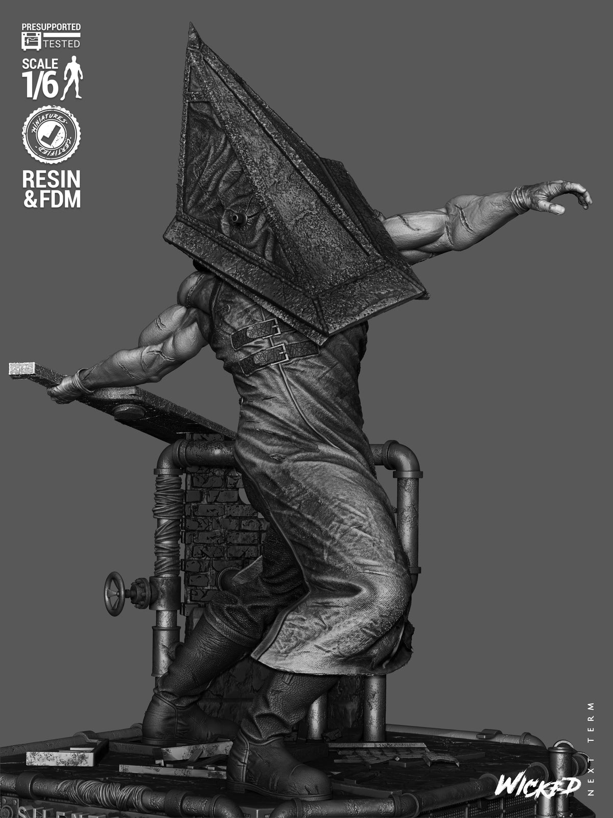 Pyramid Head Statue 3D-Printed Kit