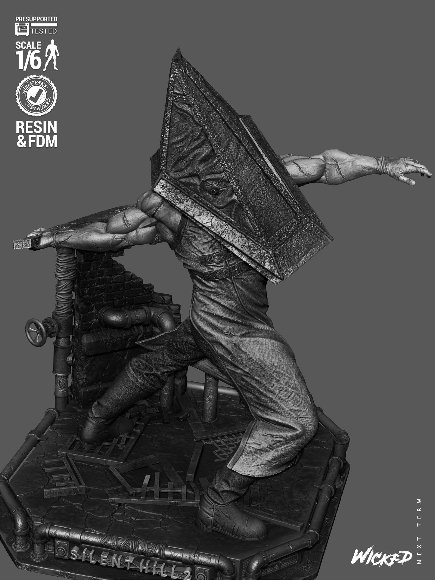 Pyramid Head Statue 3D-Printed Kit