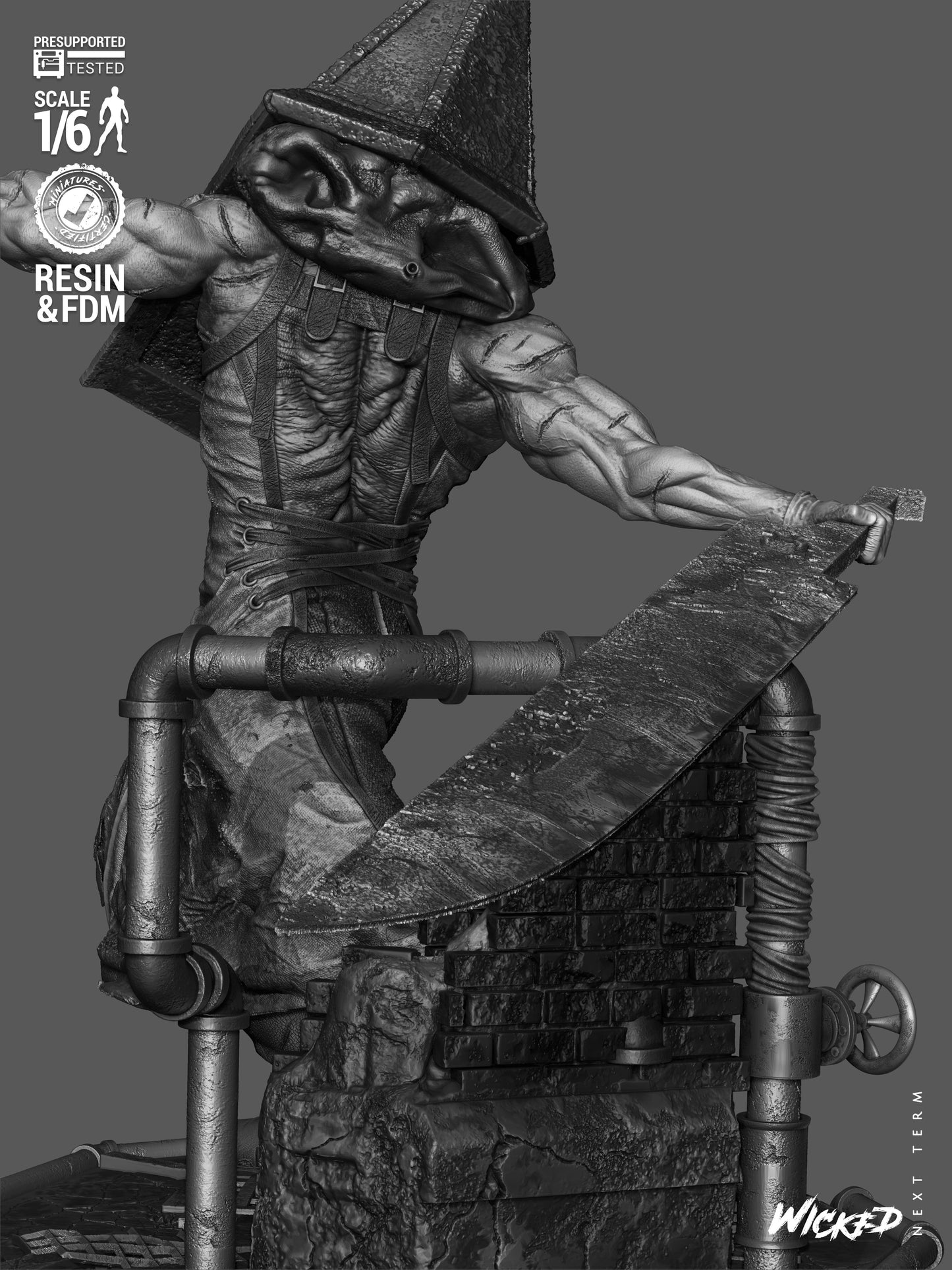 Pyramid Head Statue 3D-Printed Kit
