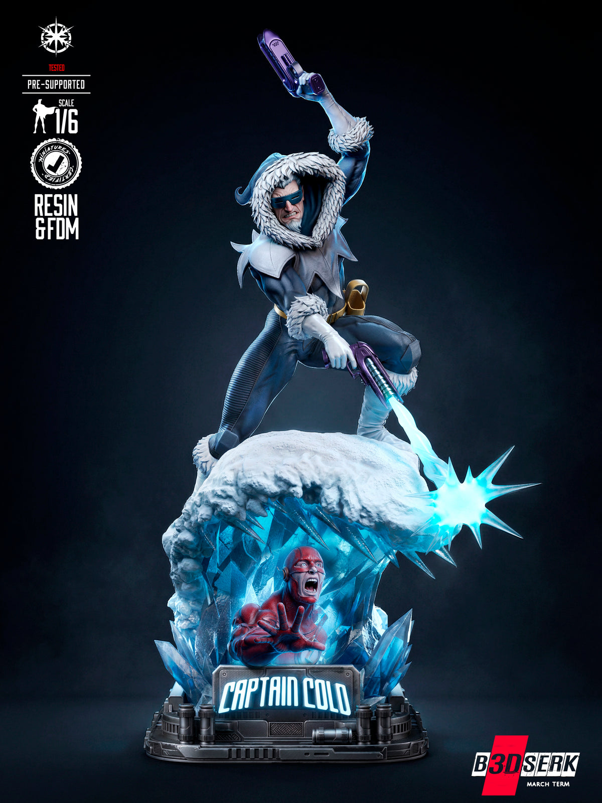 Captain Cold Statue 3D-Printed Kit