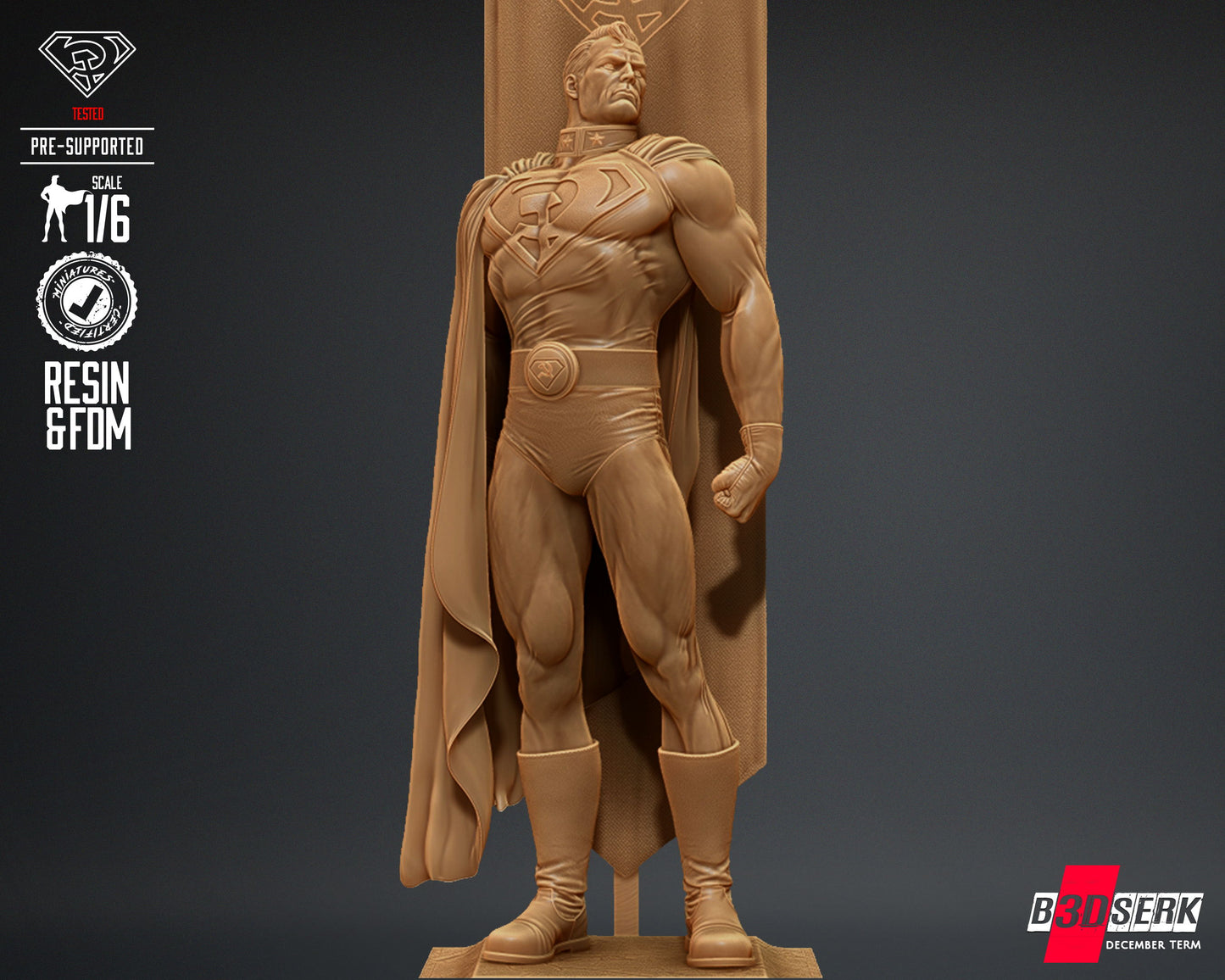 Red Son Superman Statue