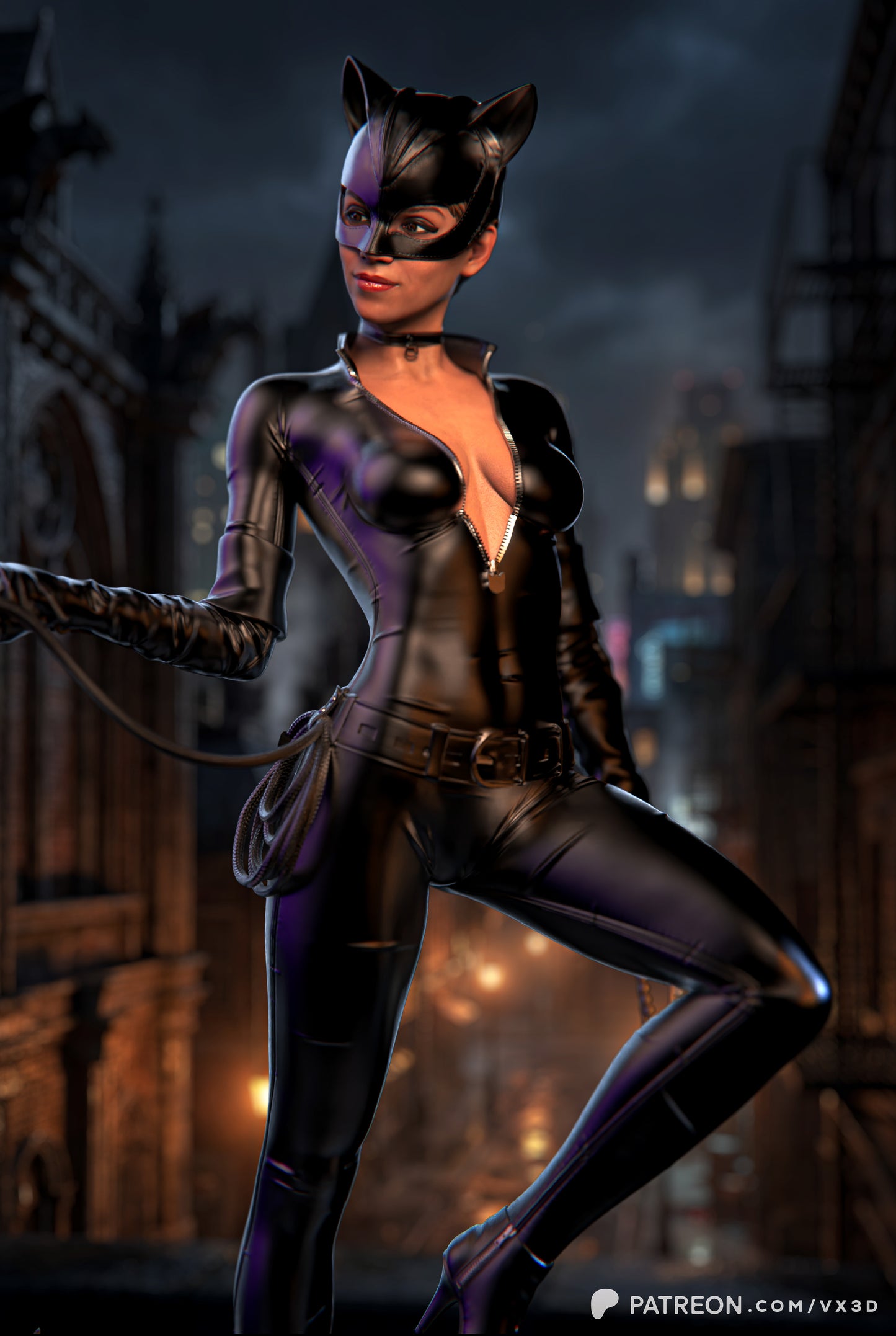 Catwoman Statue 3D-Printed Kit