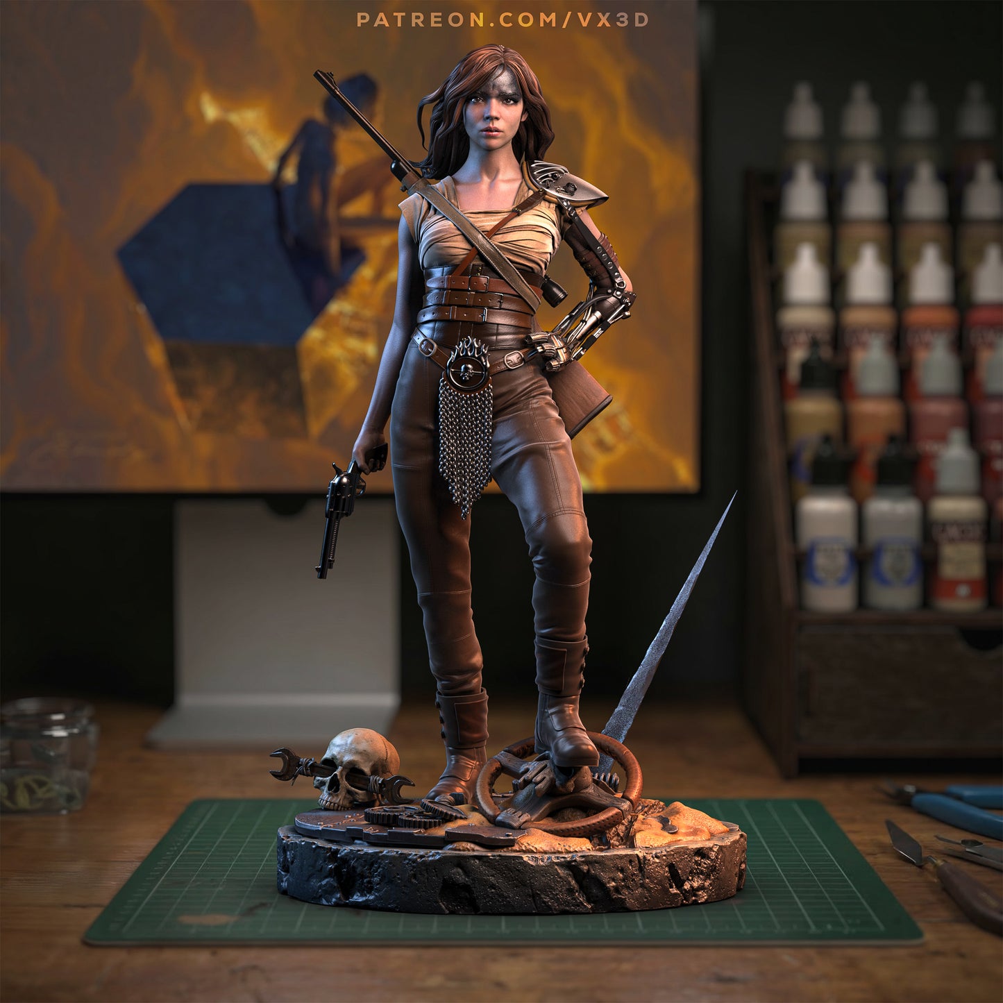 Furiosa Statue 3D-Printed Kit
