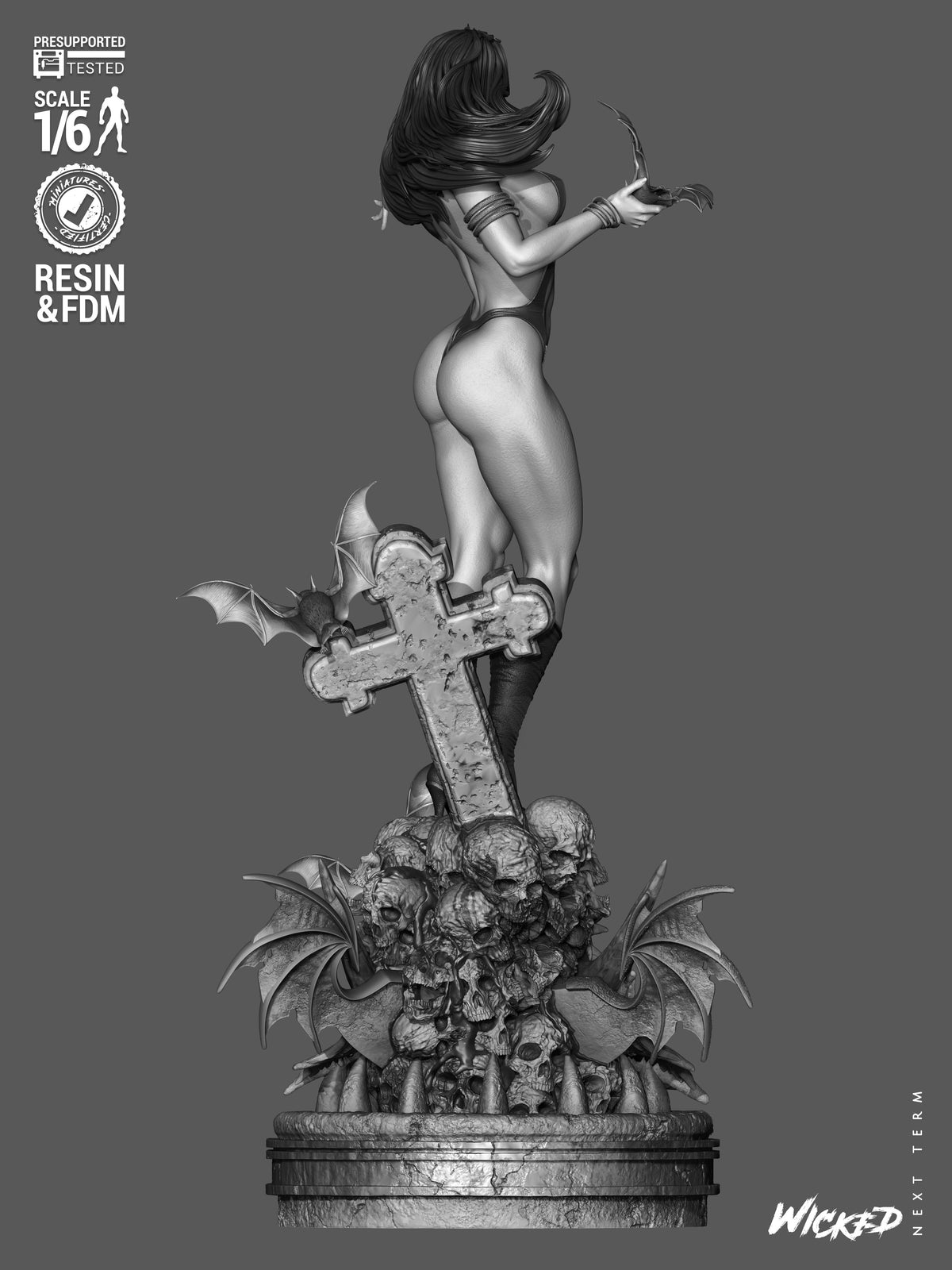 Vampirella Statue 3D-Printed Kit
