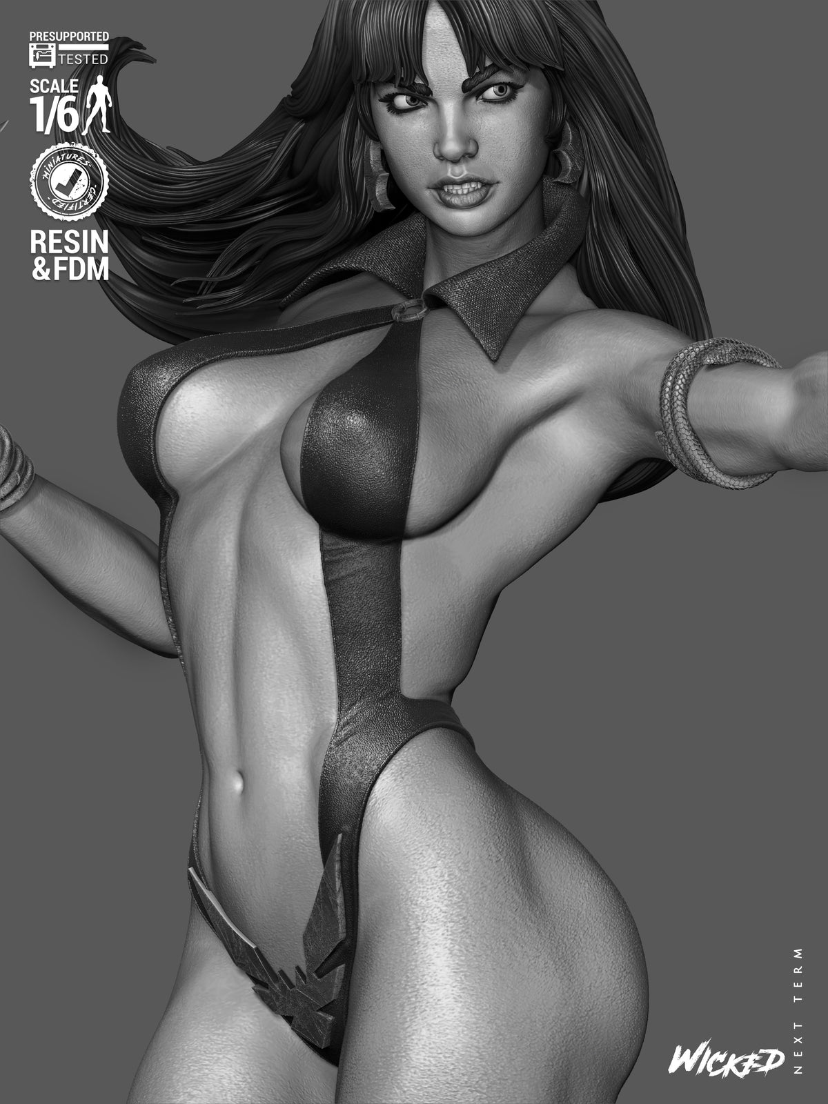 Vampirella Statue 3D-Printed Kit