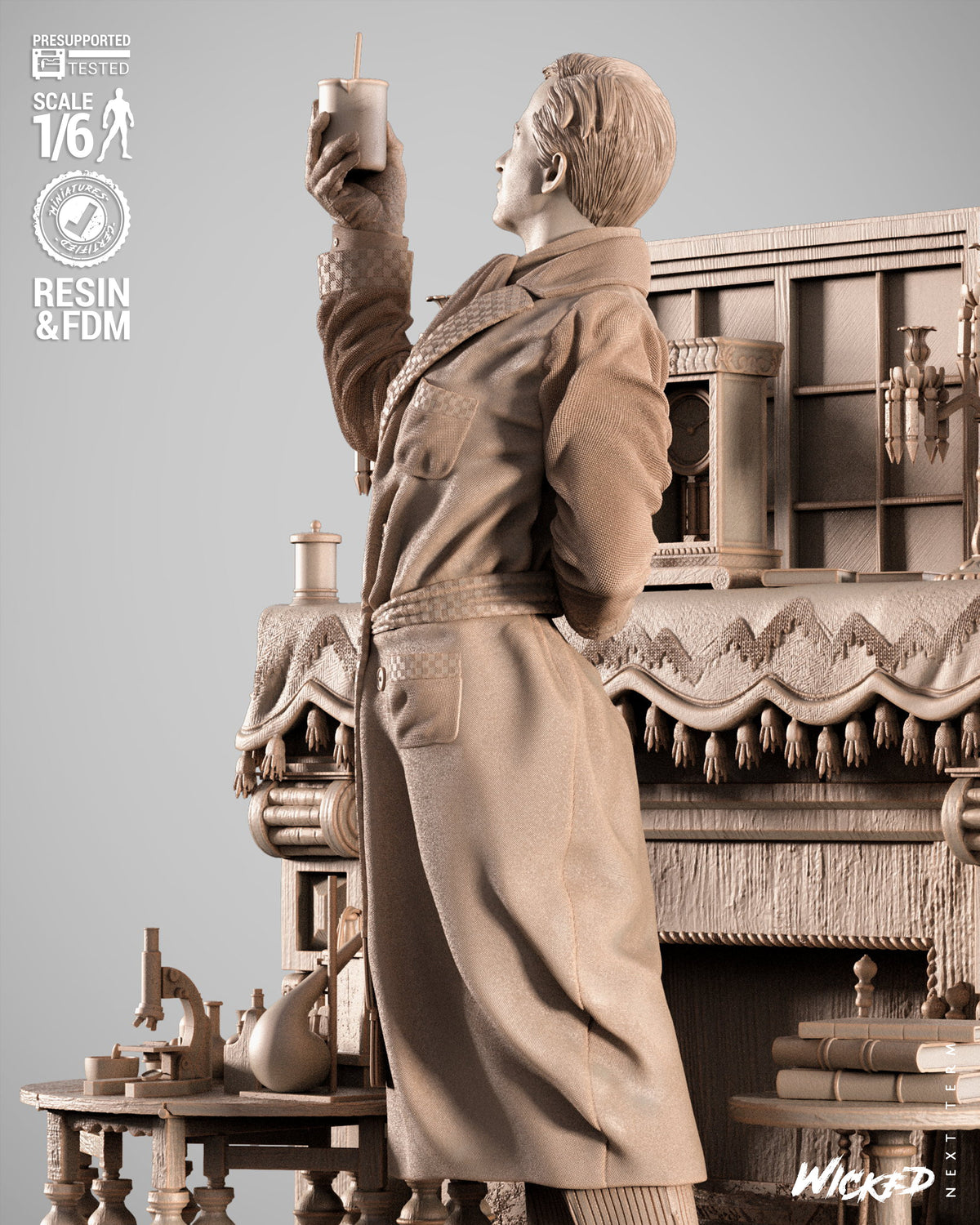 The Invisible Man Statue 3D-Printed Kit