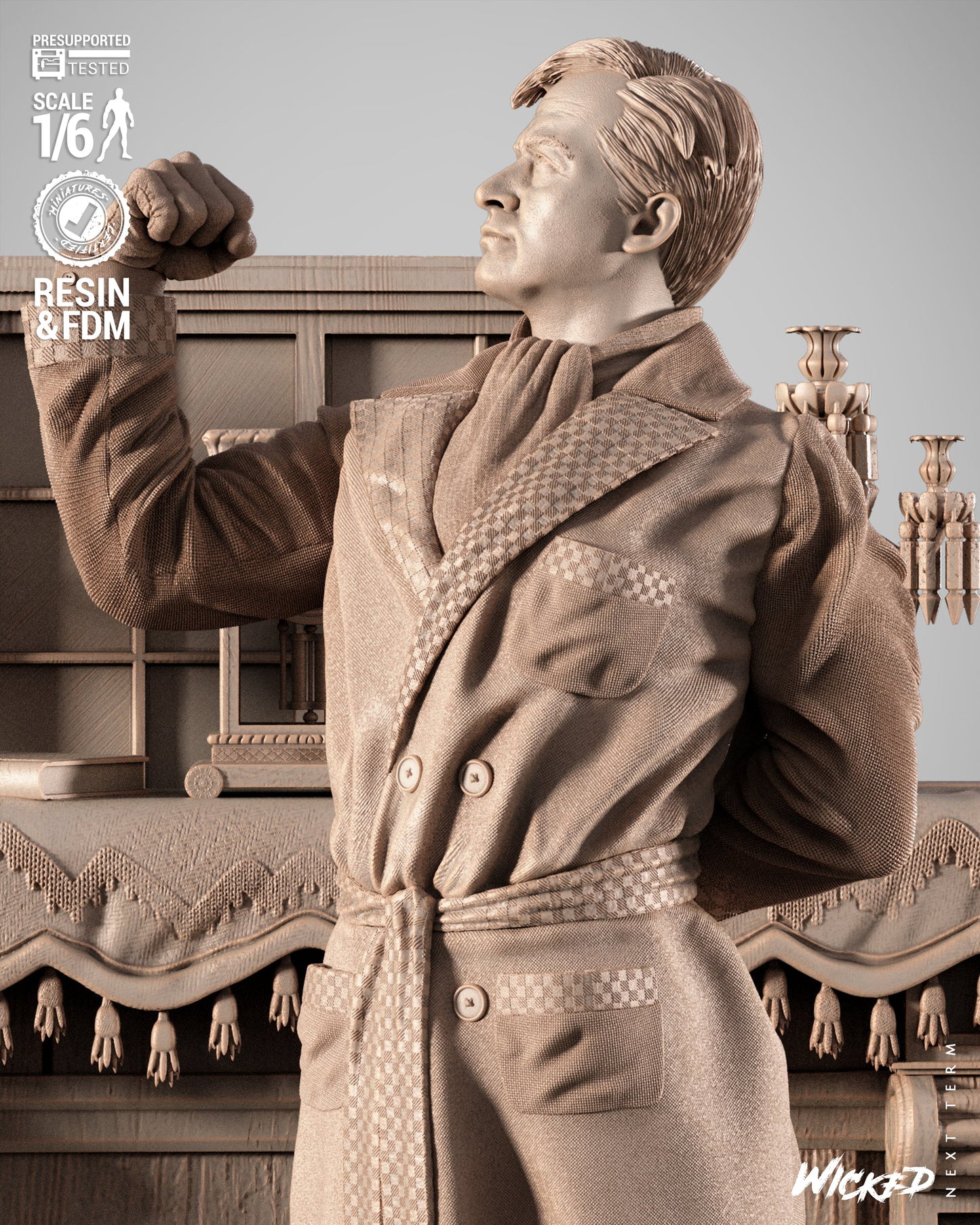 The Invisible Man Statue 3D-Printed Kit