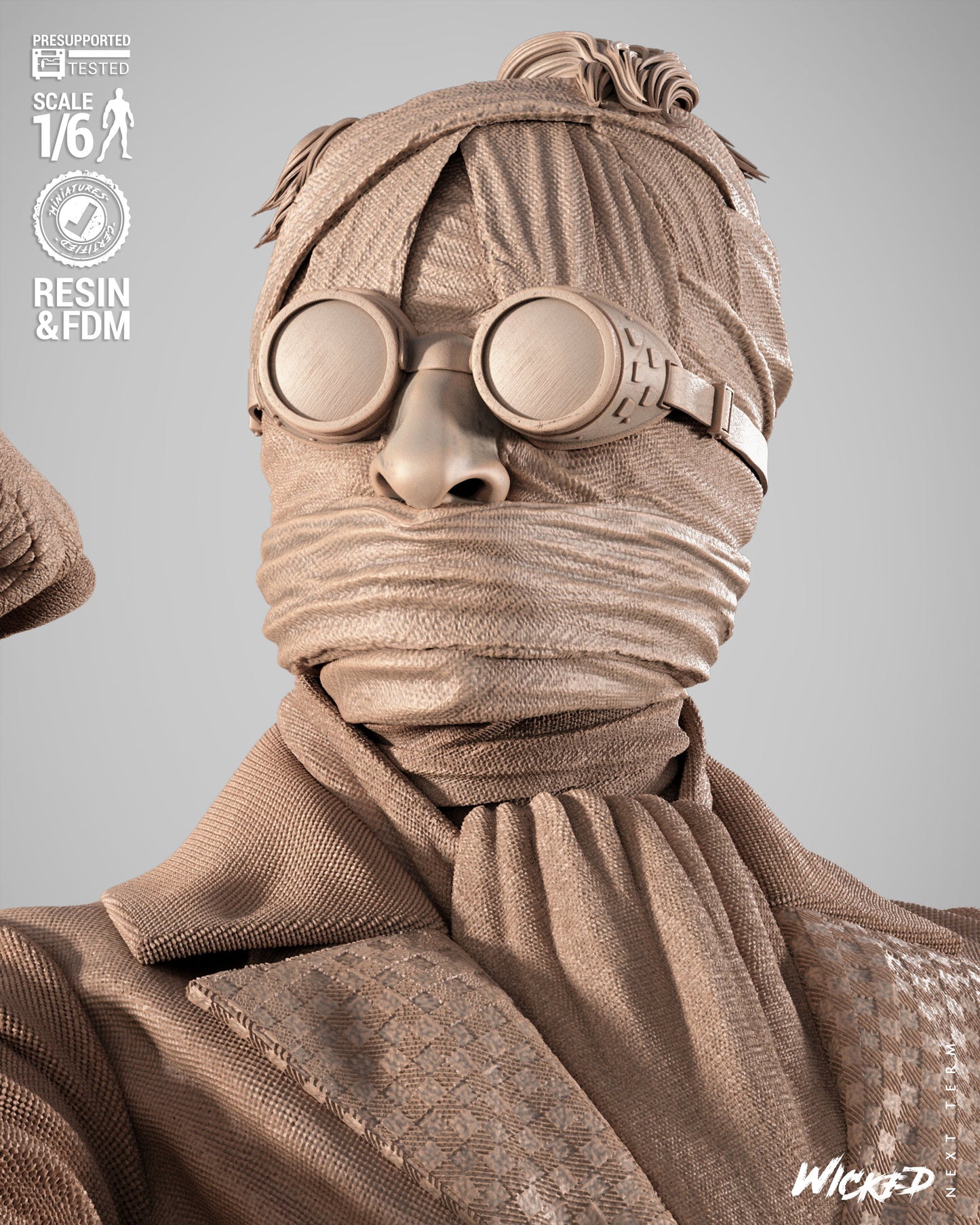 The Invisible Man Statue 3D-Printed Kit