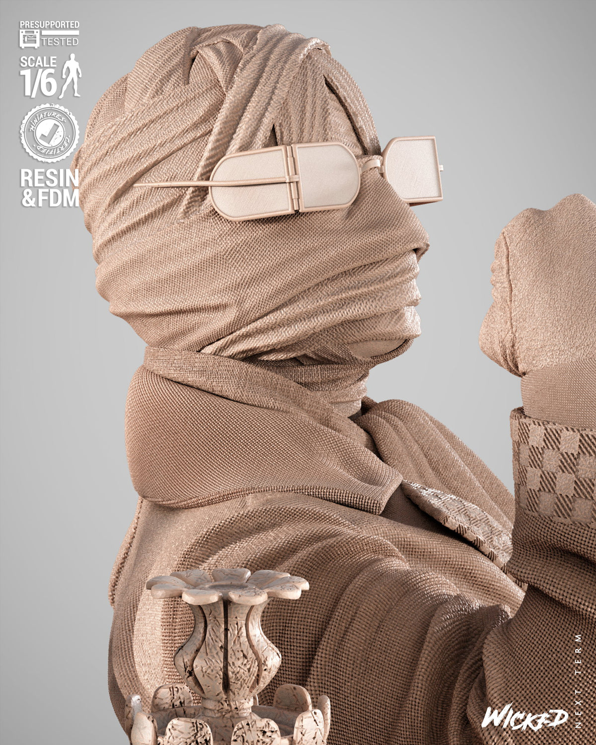 The Invisible Man Statue 3D-Printed Kit