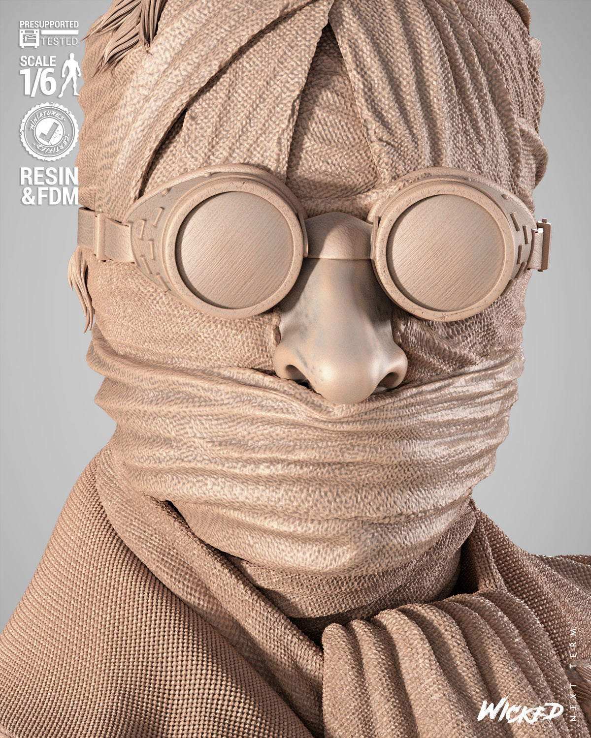 The Invisible Man Statue 3D-Printed Kit