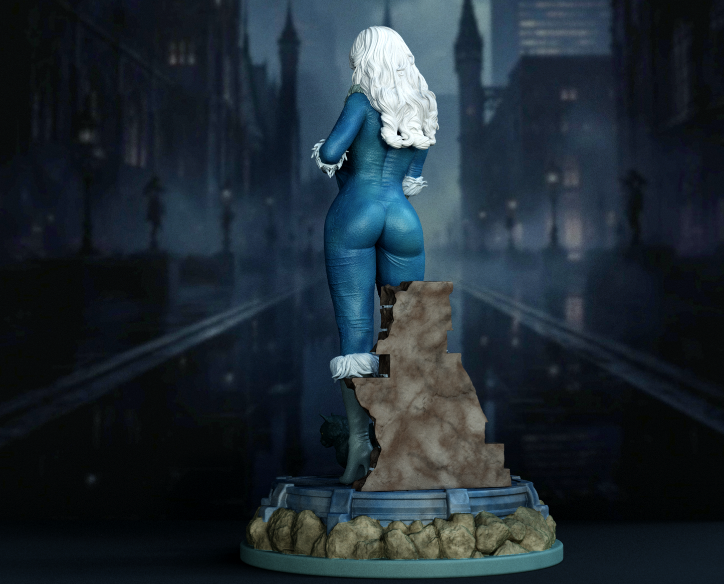 Black Cat Statue 3D-Printed Kit
