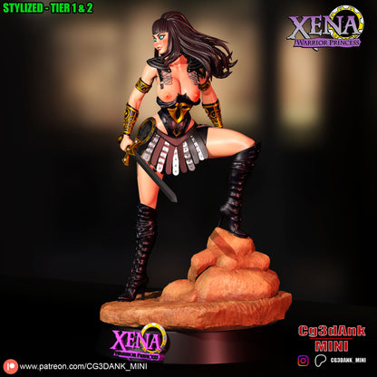 Xena - Warrior Parincess Statue 3D-Printed Kit