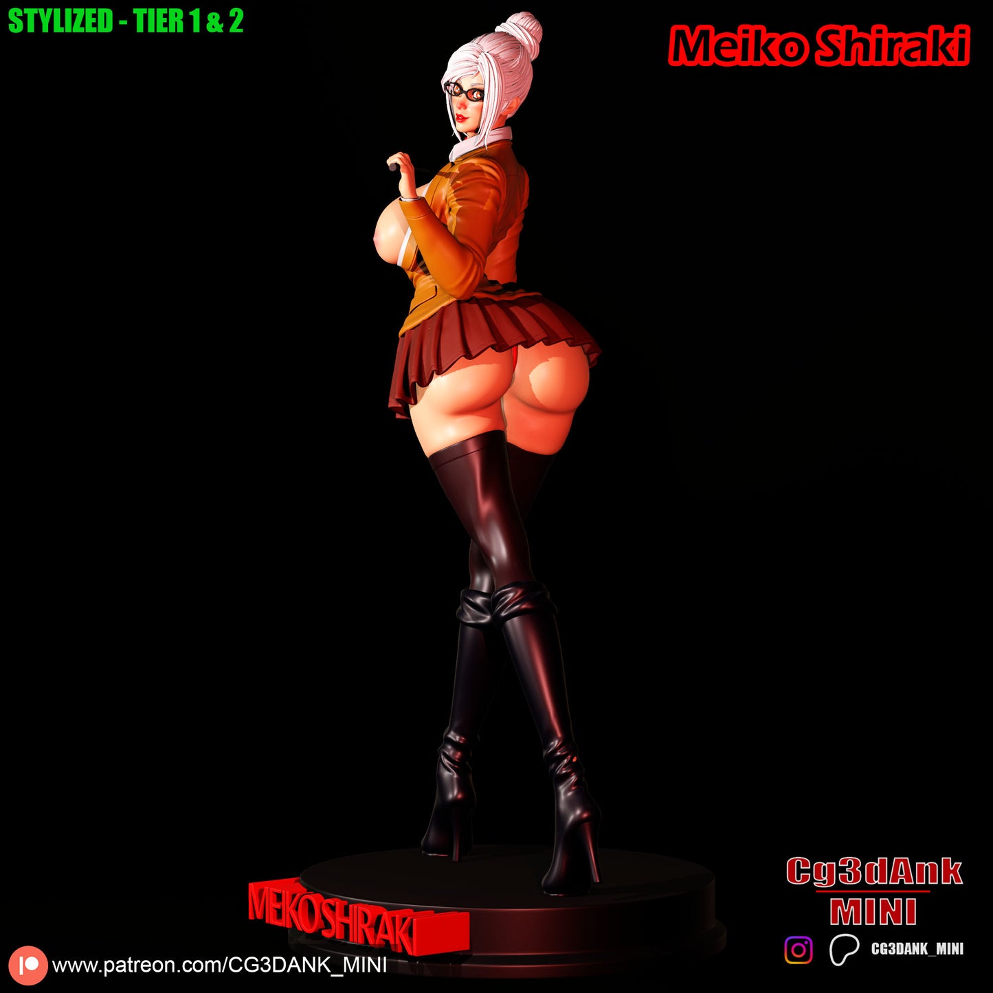 Meiko Shiraki Statue 3D-Printed Kit