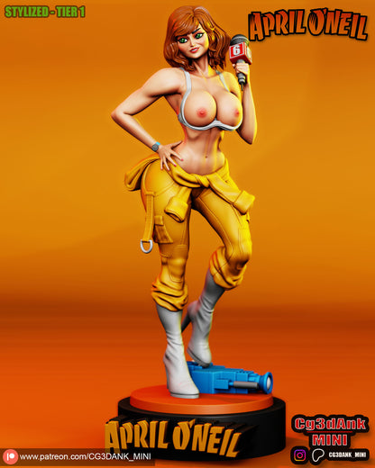 April O'Neil Statue 3D-Printed Kit