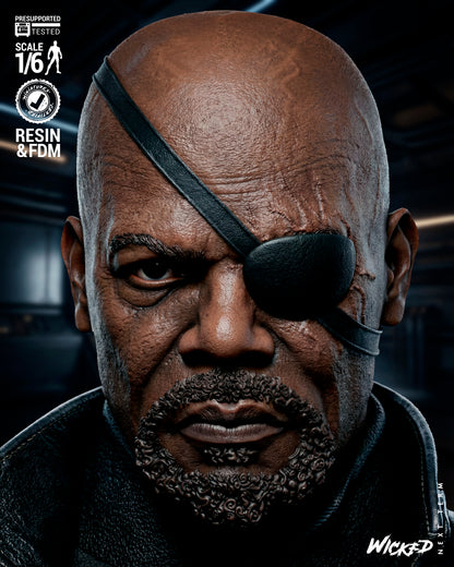 Nick Fury Statue 3D-Printed Kit