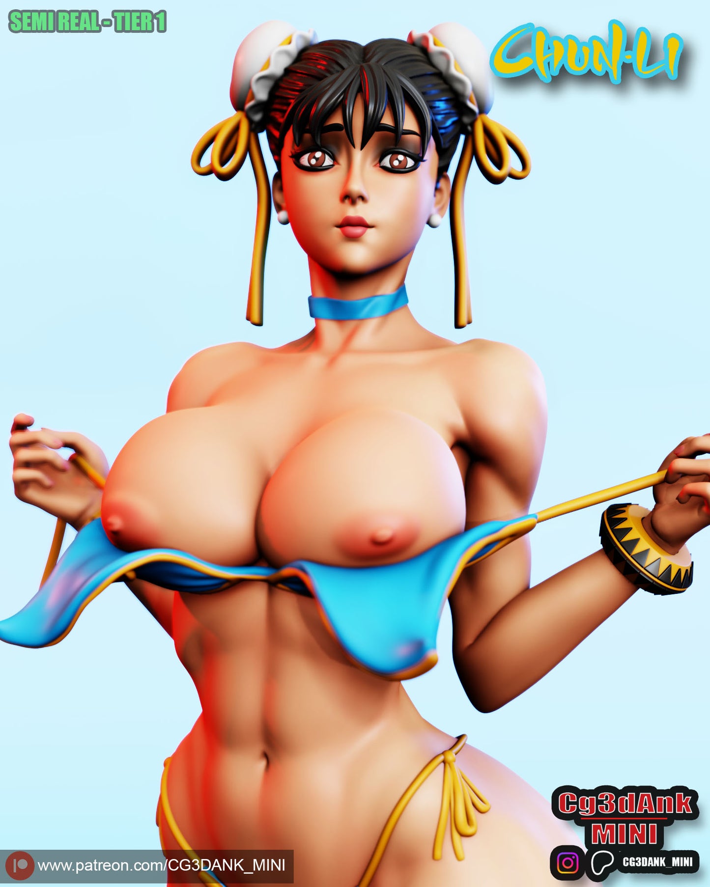 Chun-Li Statue 3D-Printed Kit
