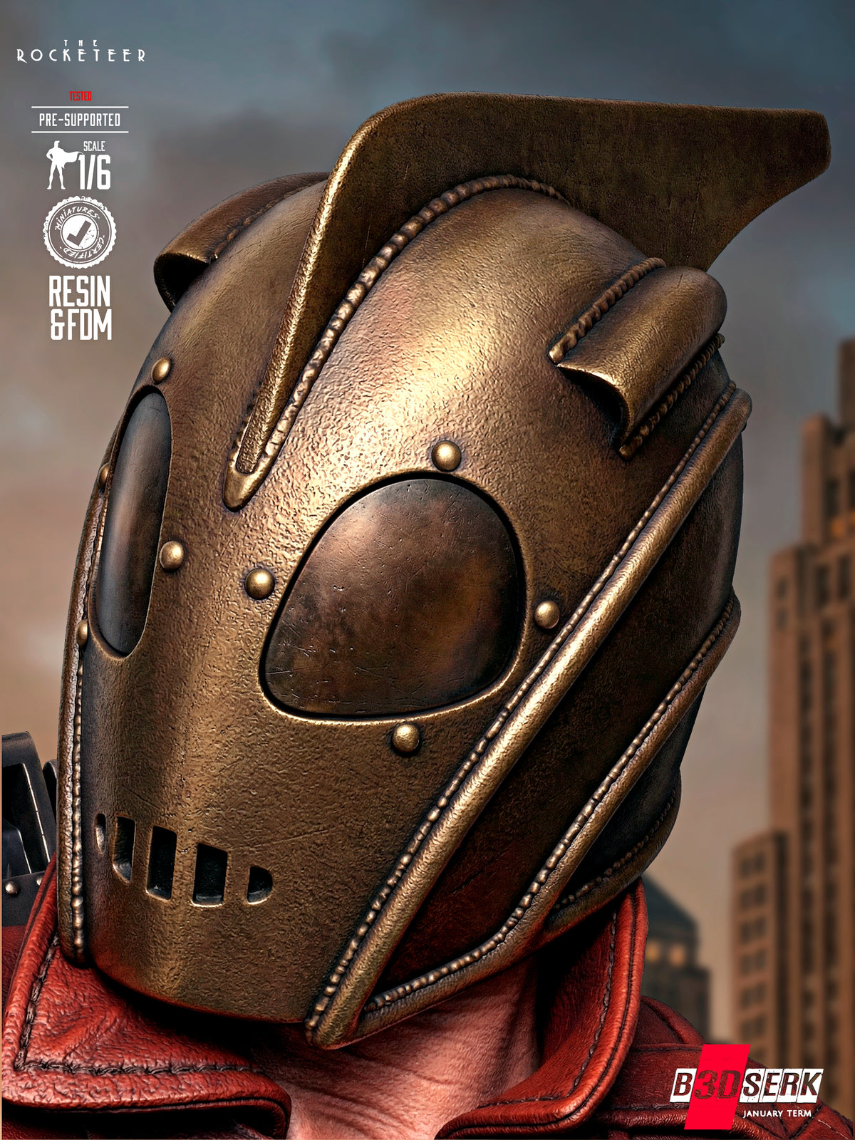 Rocketeer Statue 3D-Printed Kit
