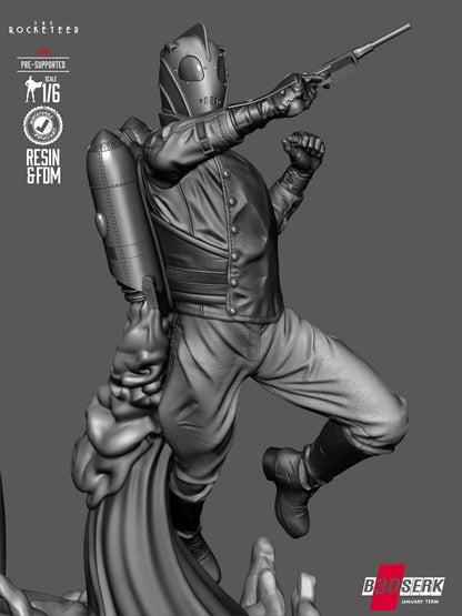 Rocketeer Statue 3D-Printed Kit