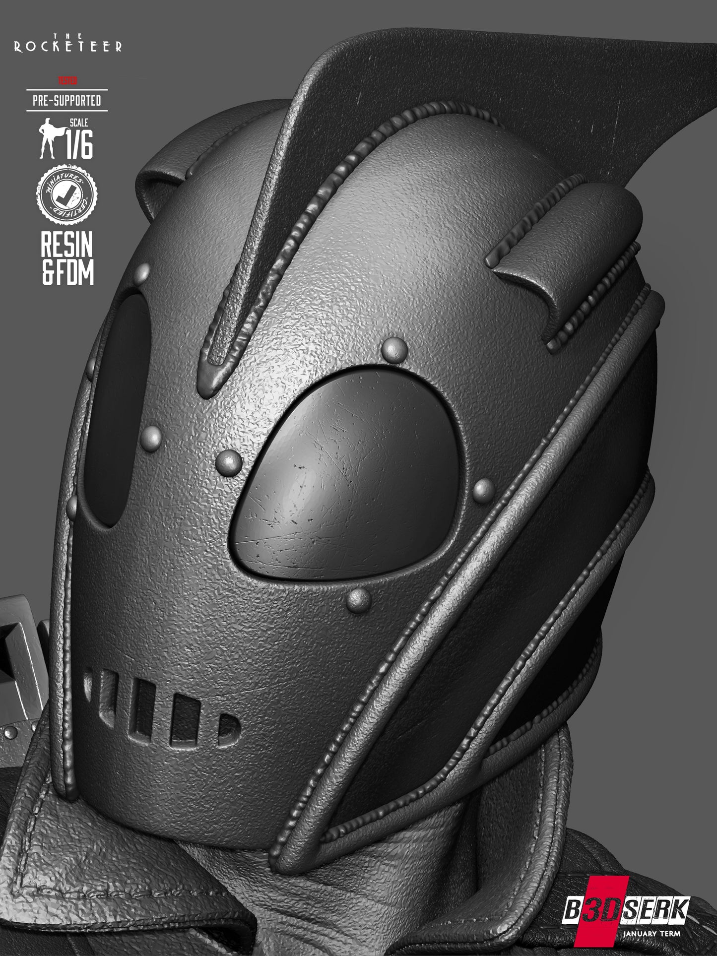 Rocketeer Statue 3D-Printed Kit