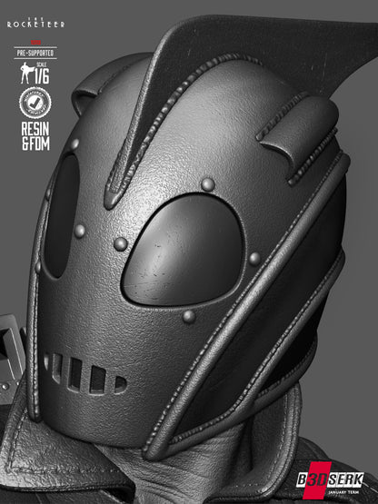 Rocketeer Statue 3D-Printed Kit