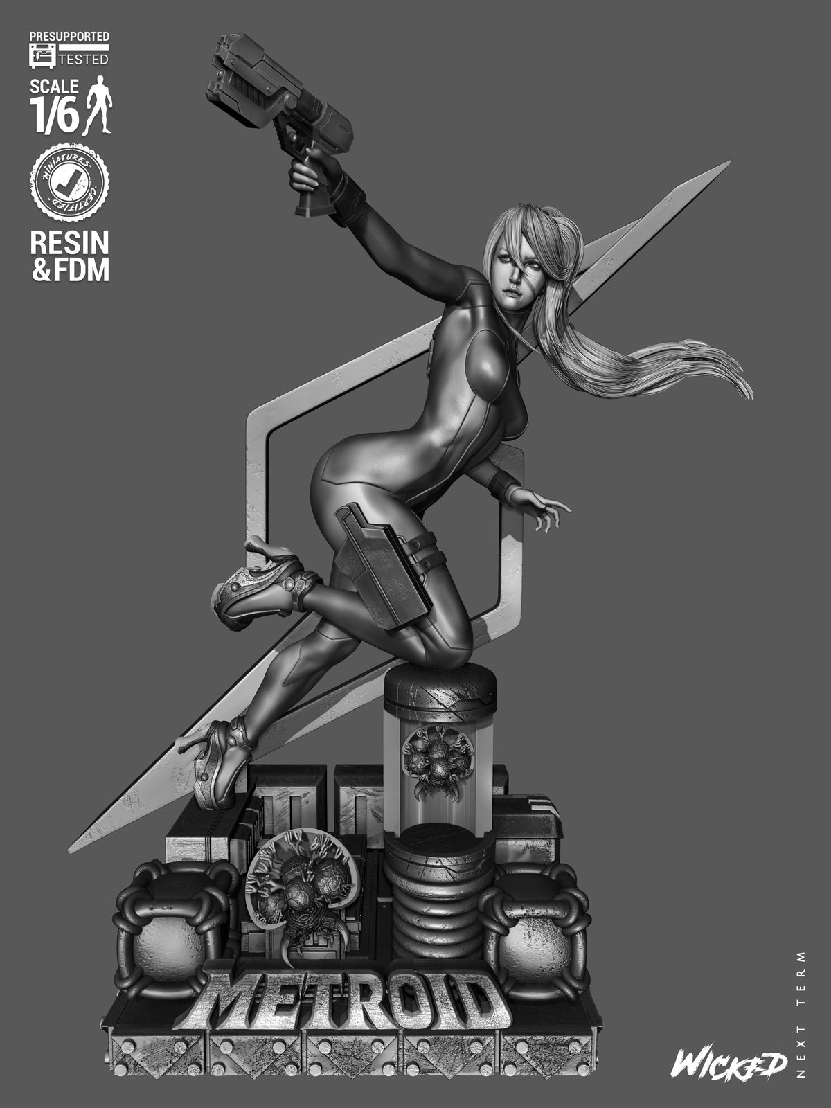 Samus Statue 3D-Printed Kit